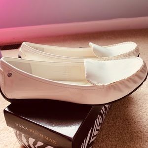 Patent leather White loafers.  Women’s size 10.